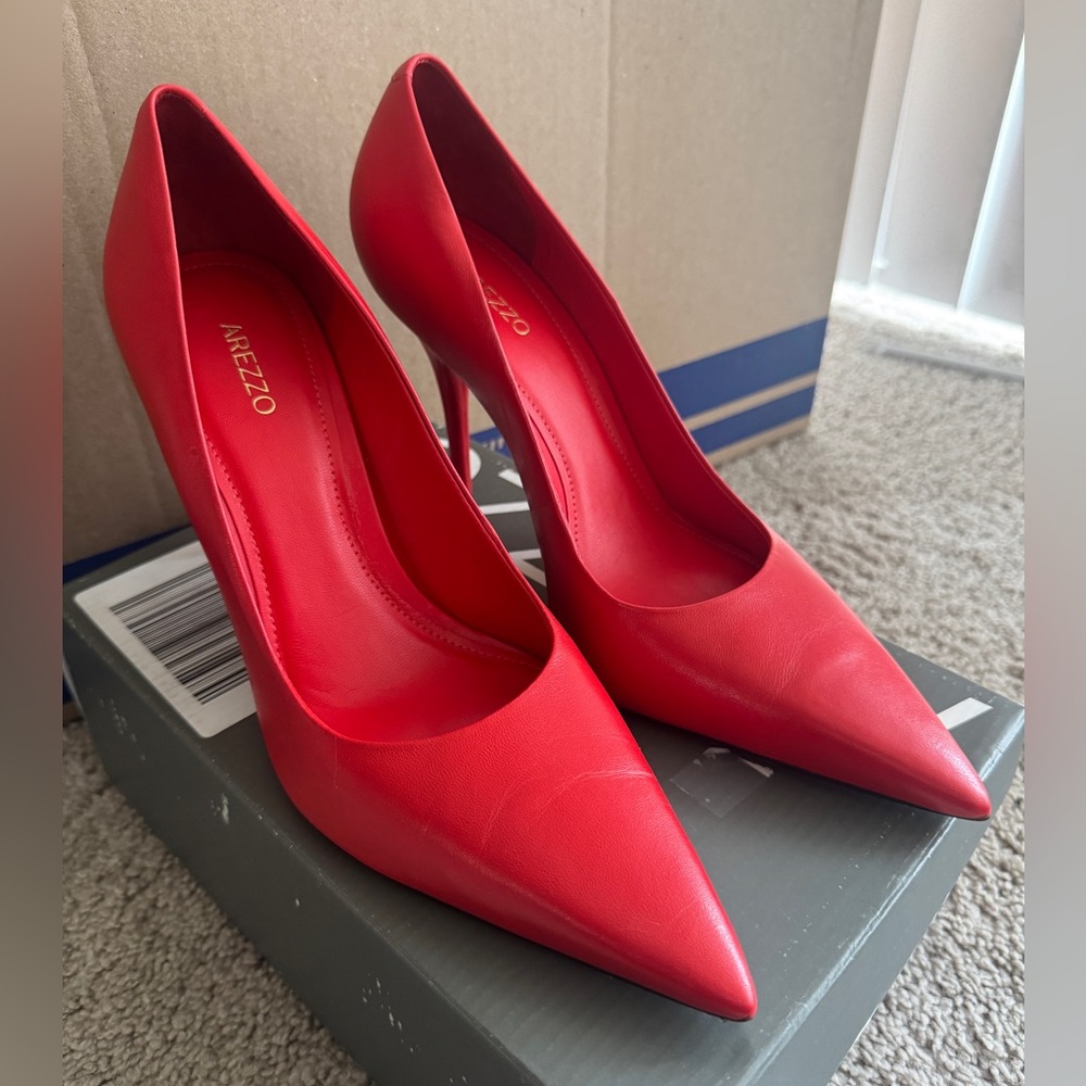 AREZZO Women's Red Stiletto Heels
